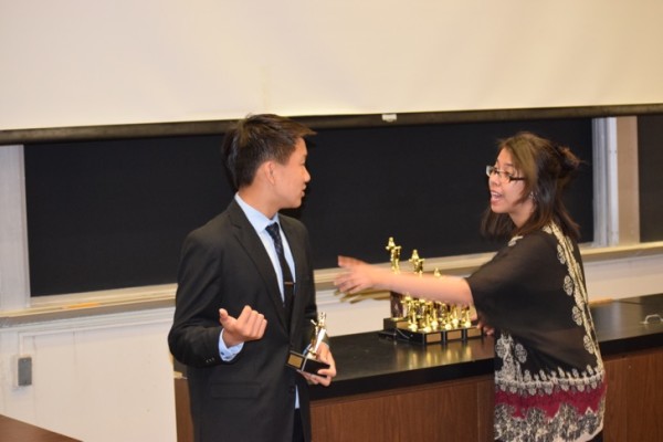 Aaron Lee receiving awards