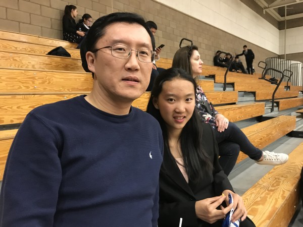 Helaine Zhao with father from Irvine campus