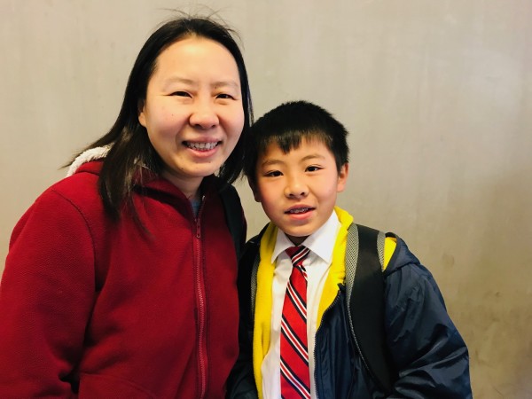 Ted Hong and his mom